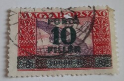 1927 Ikarusz-portó 10 fillér/1000 K  pecsételt