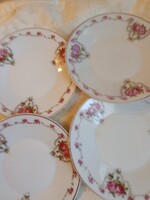 Hūttl Tivadar porcelán rózsás tányér