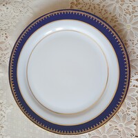 Zsolnay Porcelán tányérkészlet kék- arany