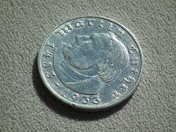 Németország, ezüst birodalmi 2 Márka (Reichsmark), 1933 D, Martin Luther