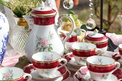 Hutschenreuther Maria Theresia "Cardinal"   luxus kávés porcelán készlet