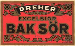 Sör címke: DREHER, Bak sör.