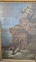 Szirmai Antal / Szirmay Antal 1860–1927 jelzéssel: Oroszlántanulmány