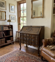 Antique Style Oak Writing Desk Secretary, Writing Cabinet