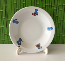 2 DB MACI MESE MINTÁS "LUBIANA" PORCELÁNY GYEREK TÁNYÉR SZETT (MÉLY,ÉS KISTÁNYÉR)