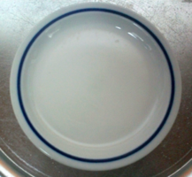 Alföldi kék csíkos porcelán  kistányér, régi jelzés