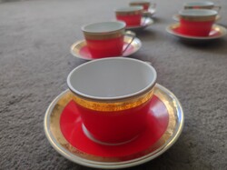 Hollòházi retró porcelán kávés készlet