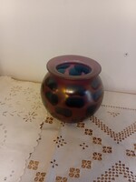 Purple Spotted Glass Pot