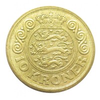 Dánia,10 kroner 1994 - vastag betűk aUNC+ ötvözet