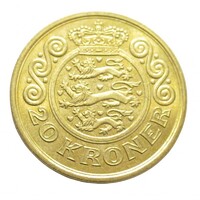 Dánia,20 kroner 1996 - körvonalazott betűk aUNC+ ötvözet