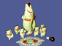Régi CCCP Art Deco Kijev porcelán italos készlet makulátlan hibátlan állapot a képek szerint