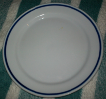 Zsolnay kék csíkos porcelán sütis tányér