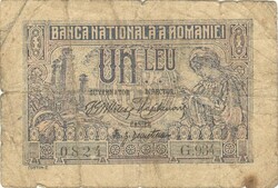 1 leu lei lej 1915 Románia 6.