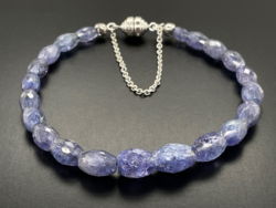 Tanzanite Bracelet with Silver Fittings