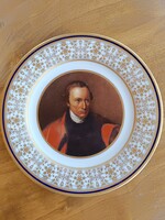 Amerikai kerámia emléktányér "Patrick Henry"