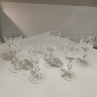 5 darabos Ajka Kristály fehérboros készlet