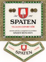 Sör címke: SPATEN, Német sör.