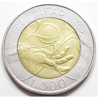 Olaszország,500 lire 1998 - FAO aUNC+ ötvözet