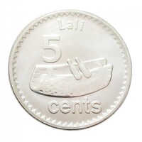 Fiji,5 cents 2022 - Rókafejű nyúlhal aUNC+ vas