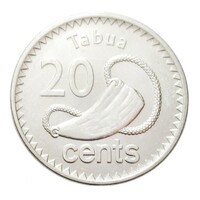 Fiji,20 cents 2013 - Pompás álarcospapagáj aUNC+ vas