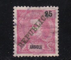 Portugál Angola 25 reis Régi Felülnyomott Bélyeg 1903
