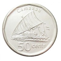 Fiji,50 cents 2017 - Púposfejű ajakoshal aUNC+ vas