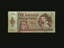 5 PENGŐ - 1939 - NAGYON SZÉP KIS BANKJEGY!