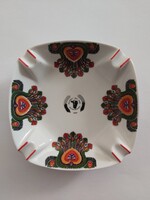 Hollóházi porcelán hamutartó Petőfi MG. TSZ. Dunavarsány 1949