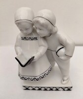 RITKASÁG! Art deco 1910-1920 Wilhelmsfeld Goebel Oeslau porcelán páros gyermek figura fekete fehér