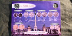 2009 színezüst 1 és 2 Forintos bliszter