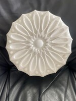 Czechoslovak Pressed Milk Glass Ceiling Lamp, 1950s-1970s