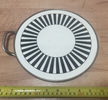 Tálca alátét fajansz fém kerettel egy fogantyús