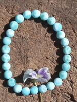 Top-Quality Larimar Bracelet 7.5 mm Beads