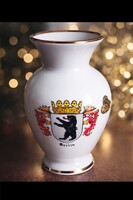 Berlin címeres Royal Bavaria porcelán váza 11cm-es.
