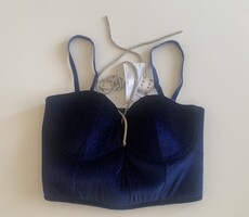 Leárazás! 75B Új címkés luxus Intimissimi bársony kristály alkalmi top melltartó köves csillámos