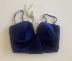 Leárazás! 75D Új címkés luxus Intimissimi bársony kristály alkalmi top melltartó köves csillámos