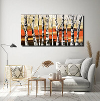 JMModernAbstract BIRCH IN THE SUN 120X60 cm-es vászon festmény