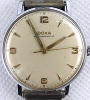 2A243 old doxa anti magnetic metal strap men's watch works