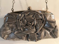 Retikül - rose - silver - 26 x 15 cm x 4 cm + chain - 26 cm - flawless