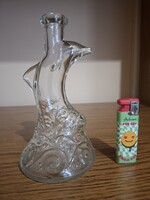 Delfin alakú formaüveg, díszüveg, palack. 17,5 cm. Hibátlan  Jelzett