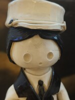 Retro kerámia figura/ jelzett