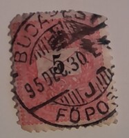 1888 Feketeszámú krajcáros 5 krajcár pecsételt