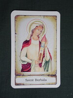 Kártyanaptár,Mérleg gyógyszertár,patika,Pécs,grafikai,Szent Borbála, 2006   (licites)