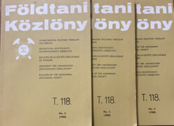 Hámor Géza (felelős szerk.): Földtani Közlöny T. 118. - No. 2., 3., 4. (1988) - 3 kötet