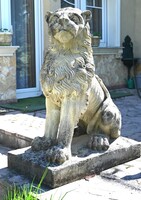 Hollóházi garden stone lion, charming, fully intact