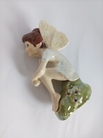 Bájos erdei nimfa, tündér, pixie hibátlan Hagen Renaker (amerikai)kerámia figura 7 cm magas, jelzett