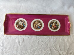 Hüttl Tivadar tálaló 47 x 15,5 cm hibátlan jelzett