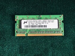 Micron 1GB DDR2 800MHz PC2-6400S Laptop Memória Retro (2008-09').