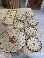 Zsolnay Főnix szendvics / süteményes készlet