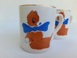 Ritka regi Kispesti porcelan gyerekbogre par